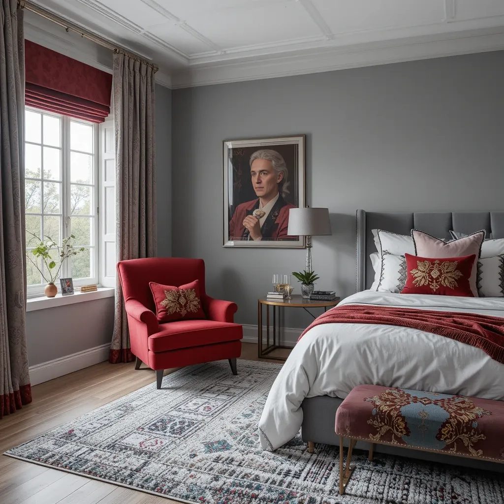 Grey and Red Accents