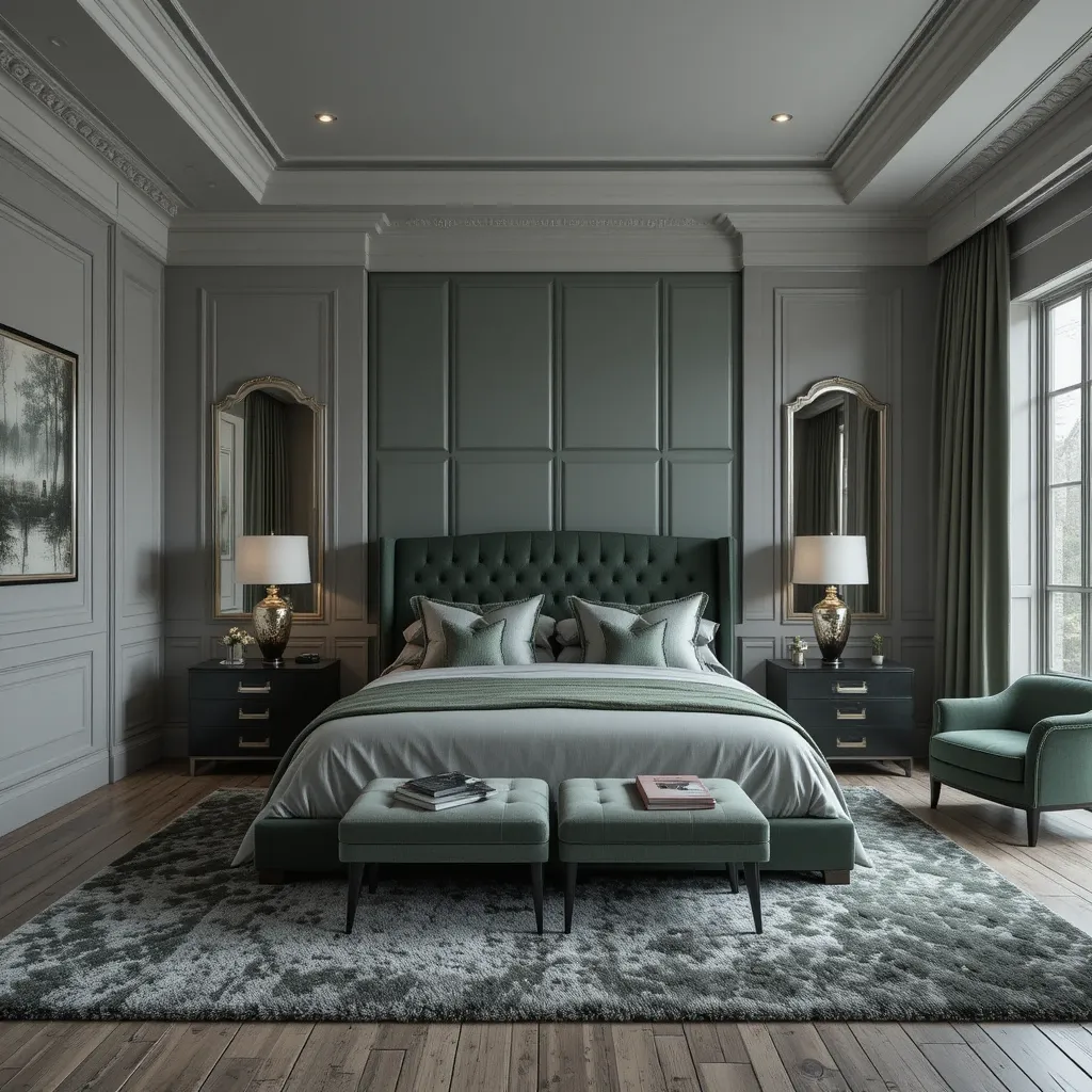 Grey with Dark Green Details