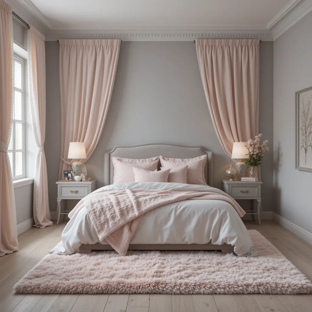 Grey with Pink Blush Highlights