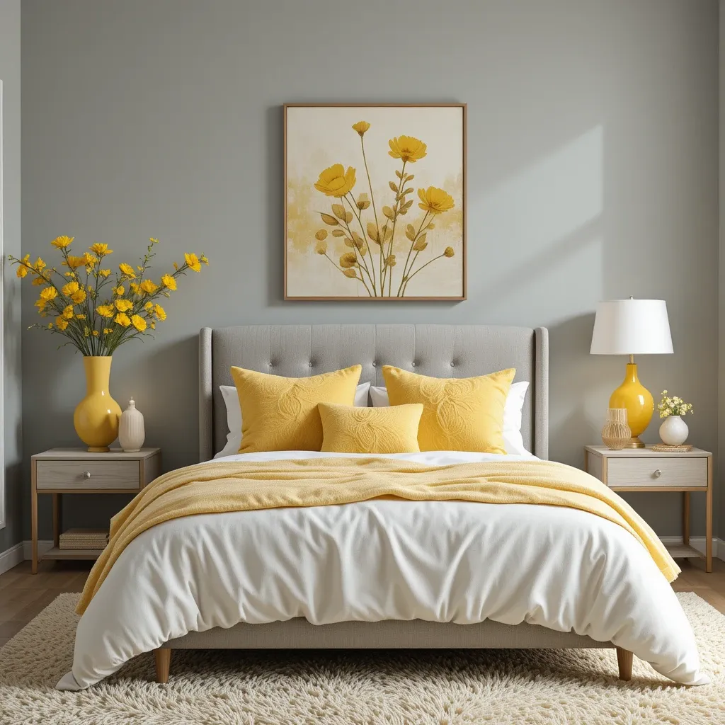 Grey with Soft Yellow Accents