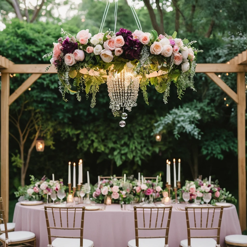 Hanging Floral Chandeliers