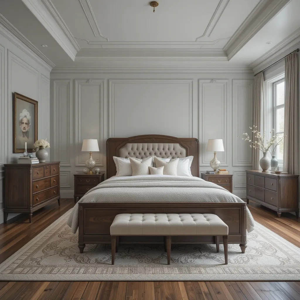 Light Grey with Dark Wood