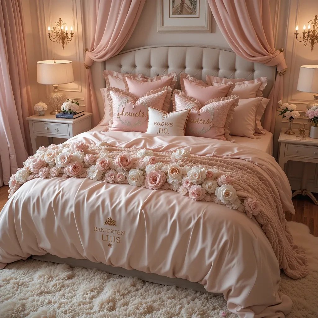 Luxurious Bedding and Soft Throw Pillows