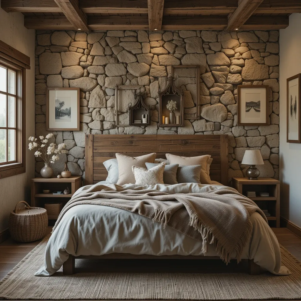 Natural Wood and Stone Decor