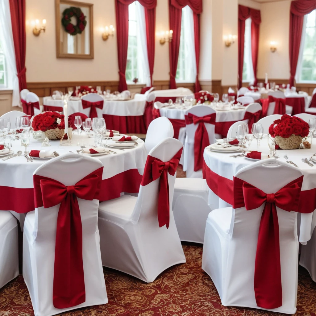 Red and White Chair Decor