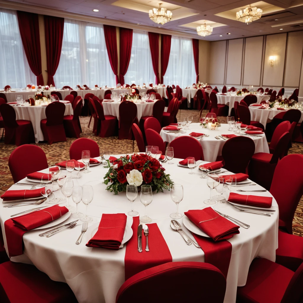 Red and White Tablecloths and Linens