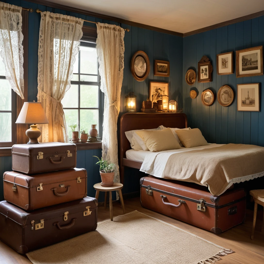 Repurposed Suitcase Storage