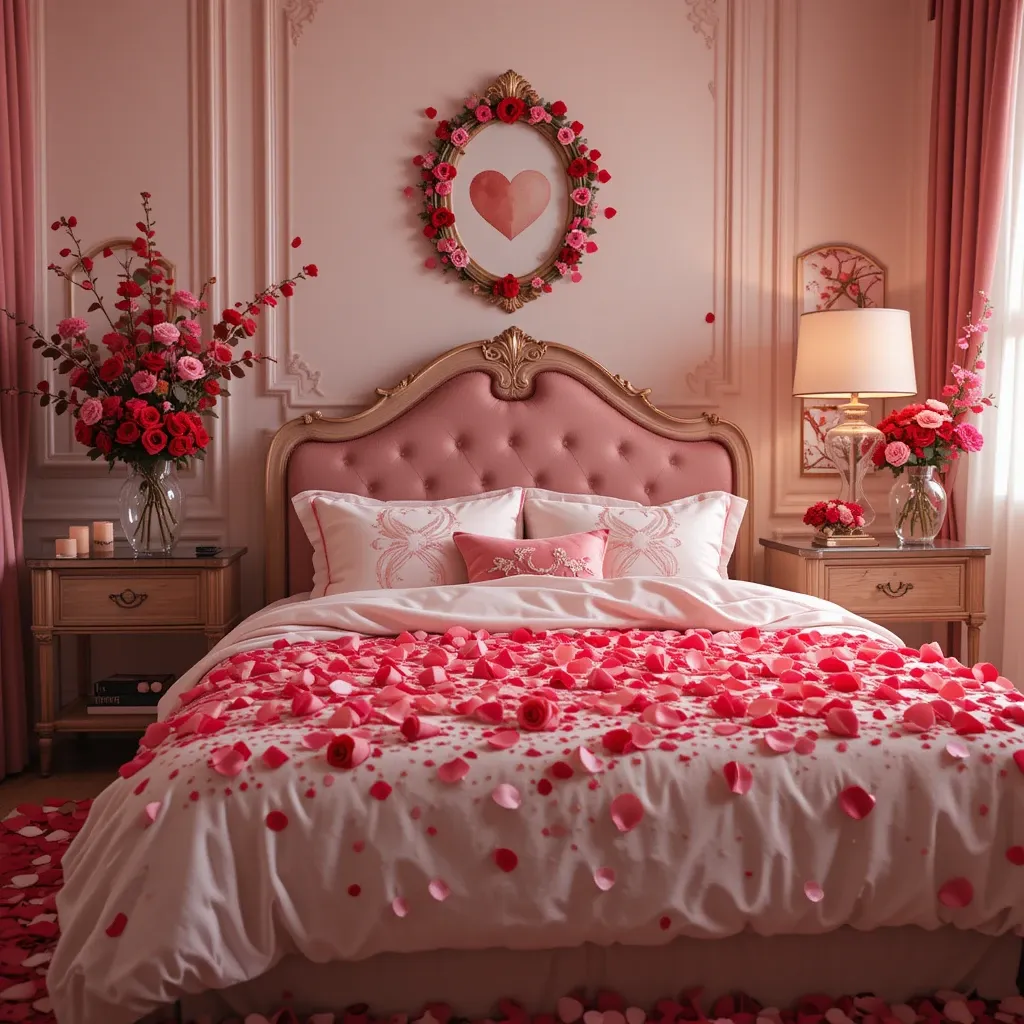 Rose Petals and Floral Arrangements