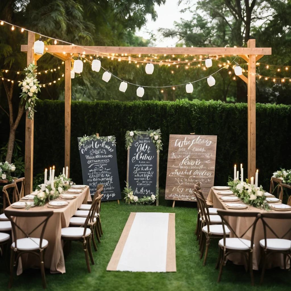 Rustic Wooden Signage