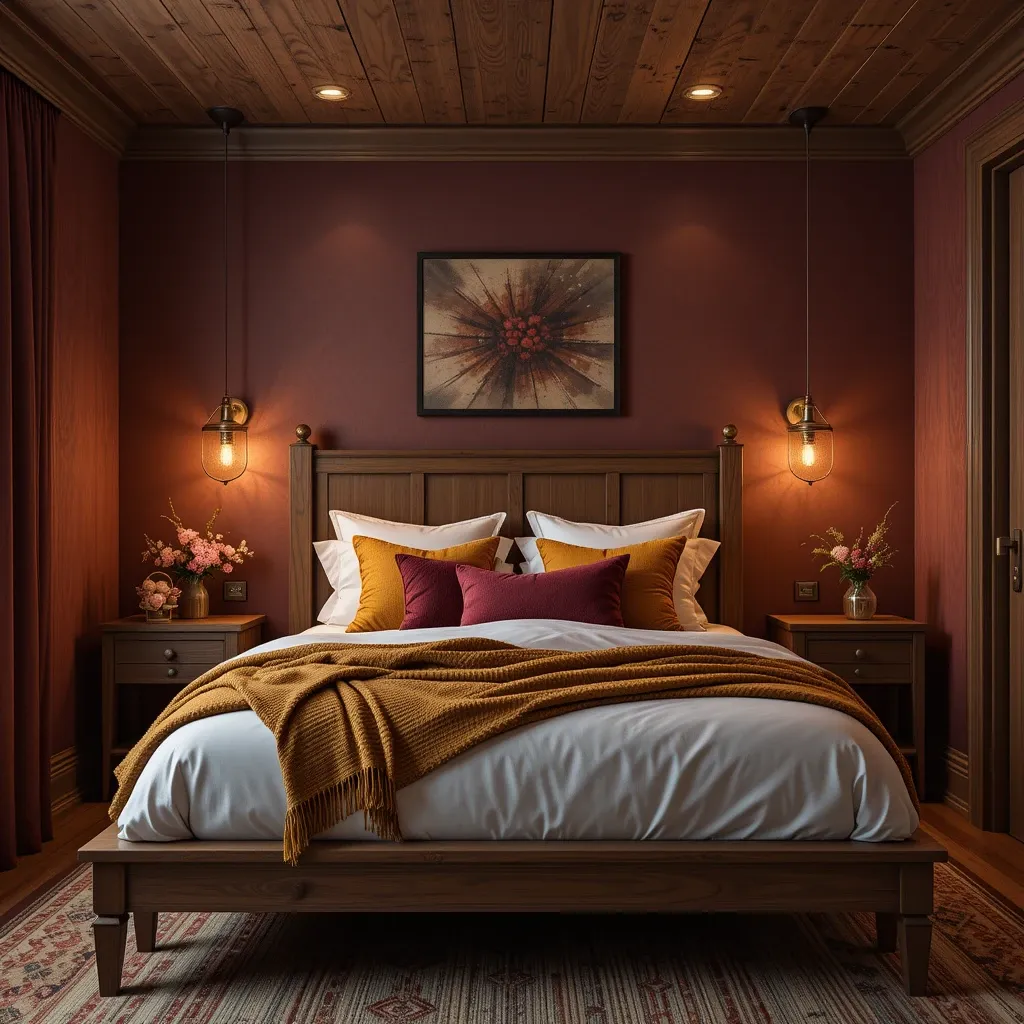 Wooden Accents and Warm Colors