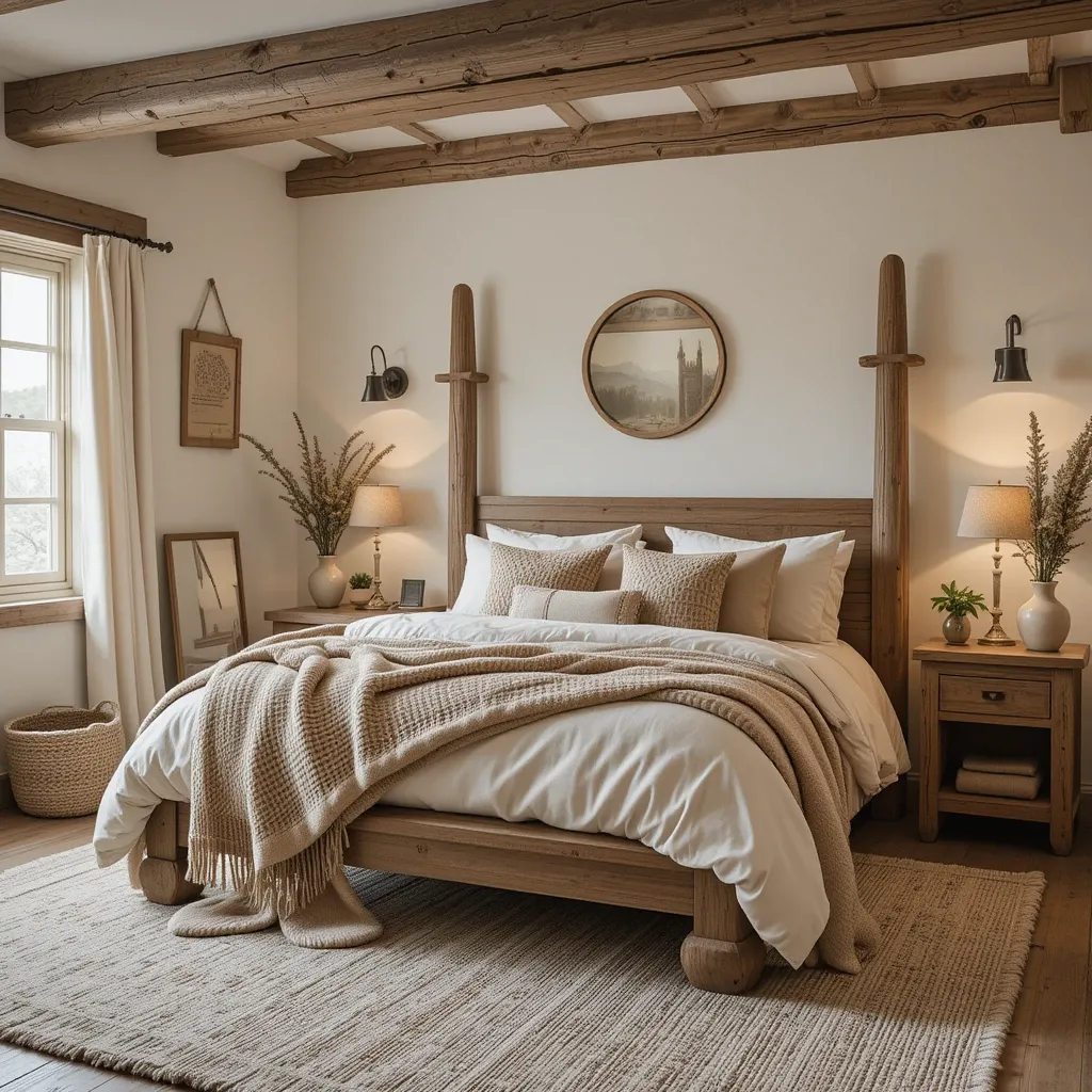 Wooden Accents with Soft Textiles