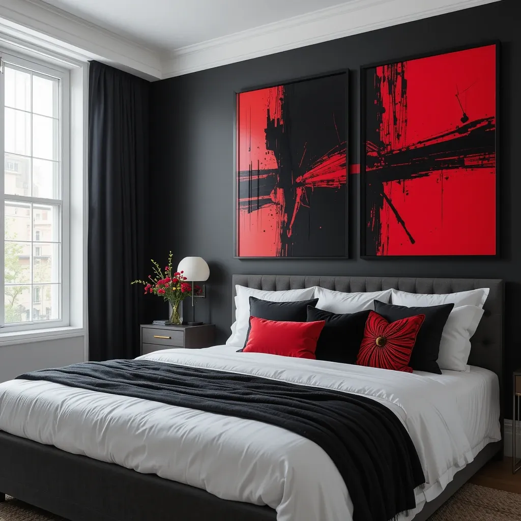 Abstract Black and Red Artwork