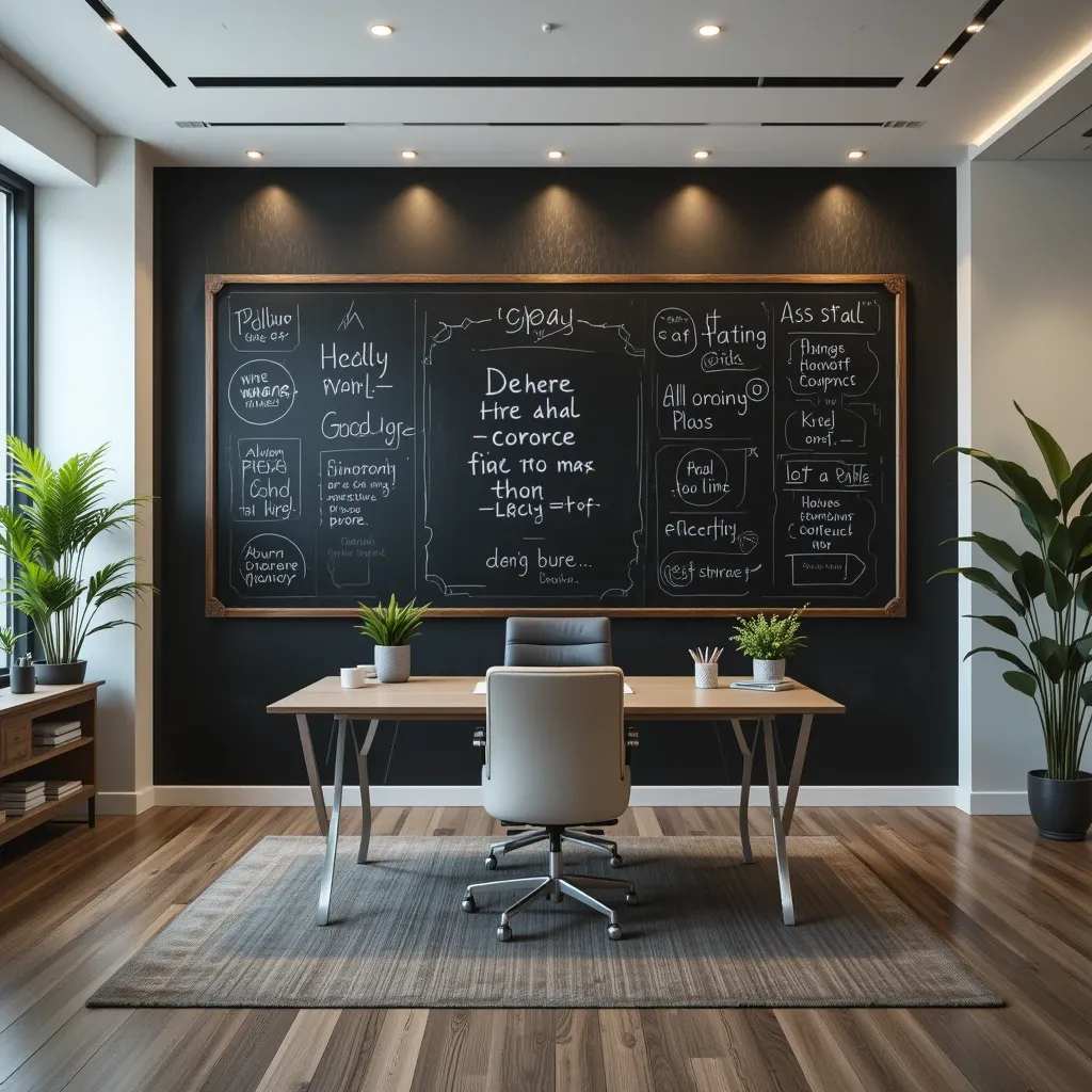 Black Chalkboard Wall for Creative Spaces