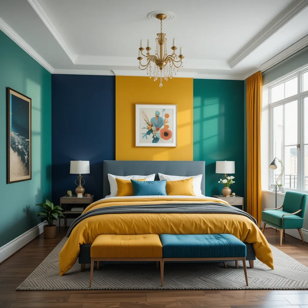 Bold Color Block Walls