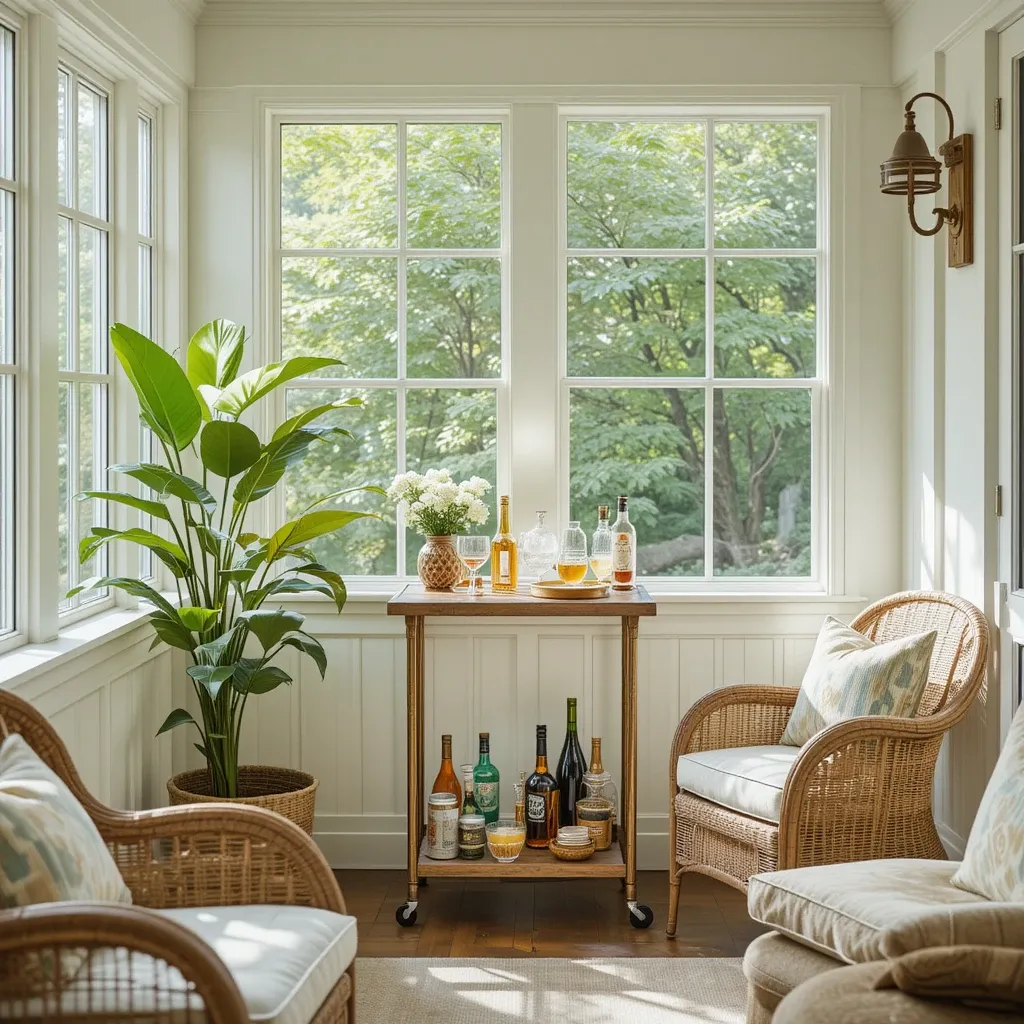 Create a Sunroom Bar Area