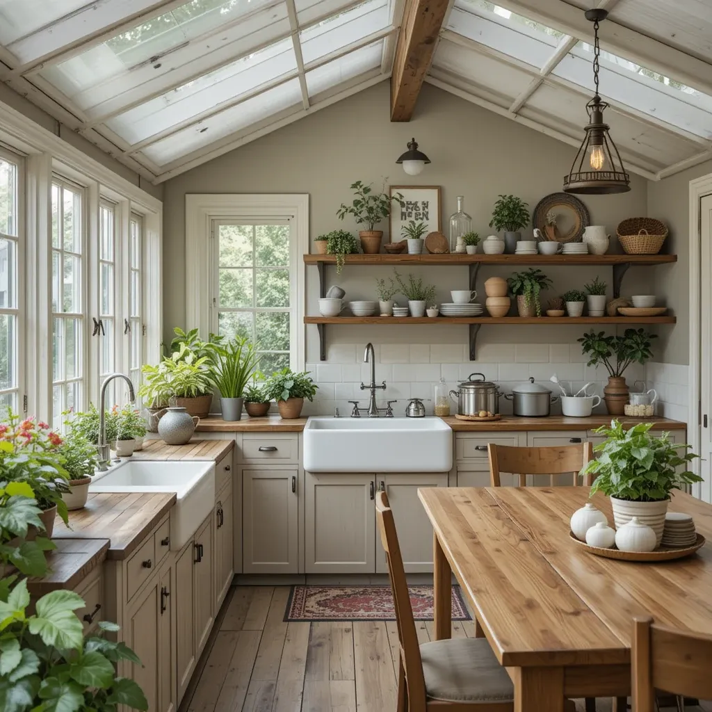 Farmhouse Kitchen Sunroom