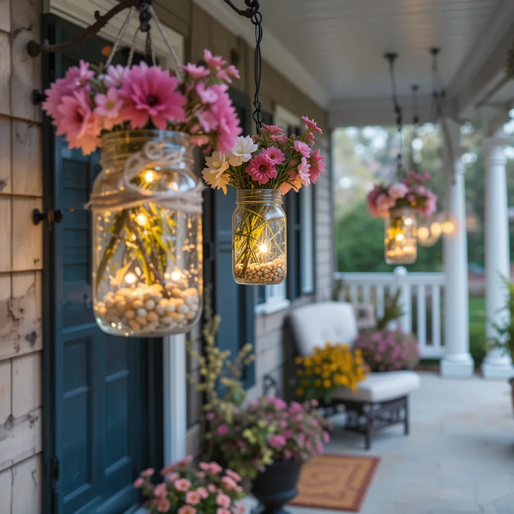 Hanging Mason Jar Lanterns