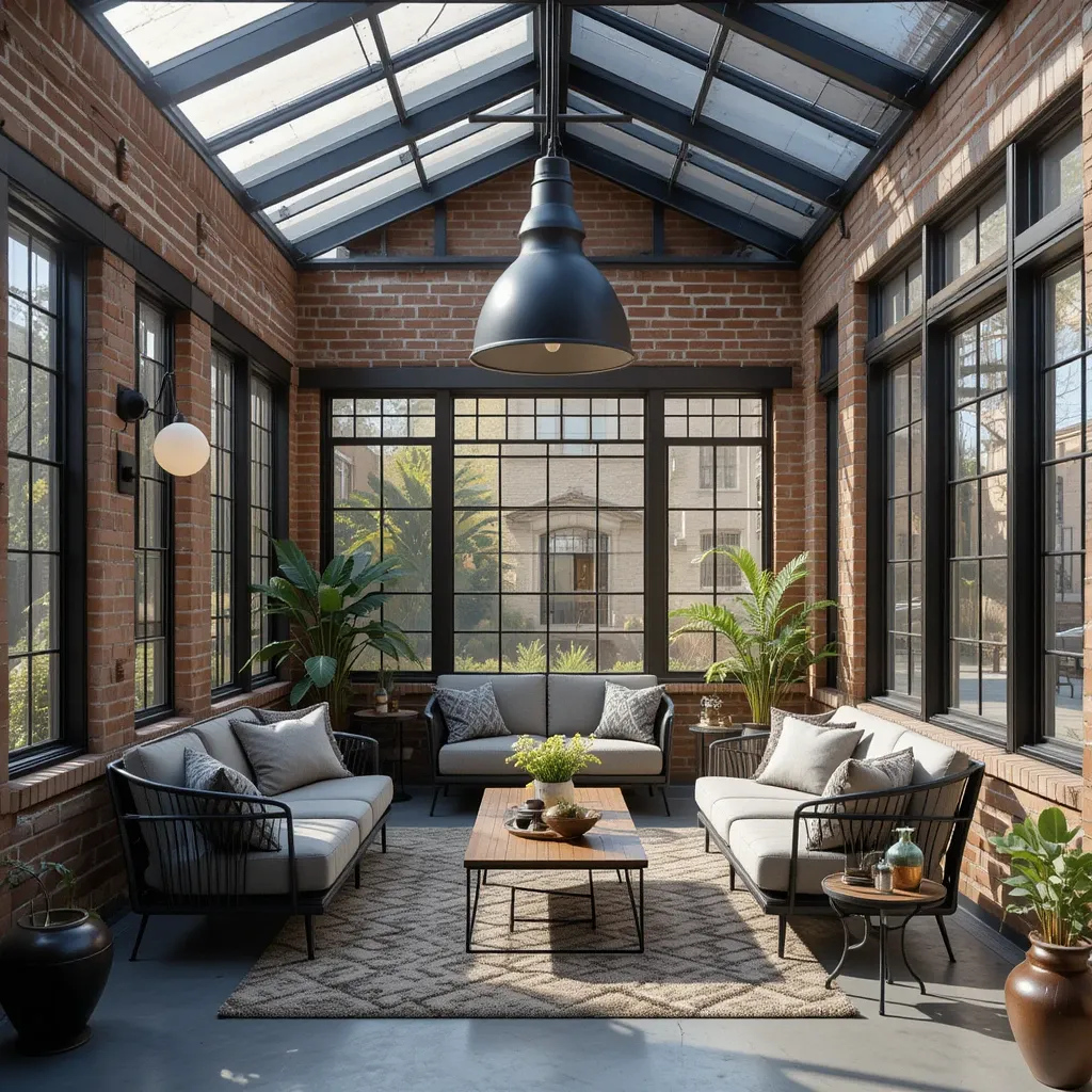 Industrial Style Sunroom