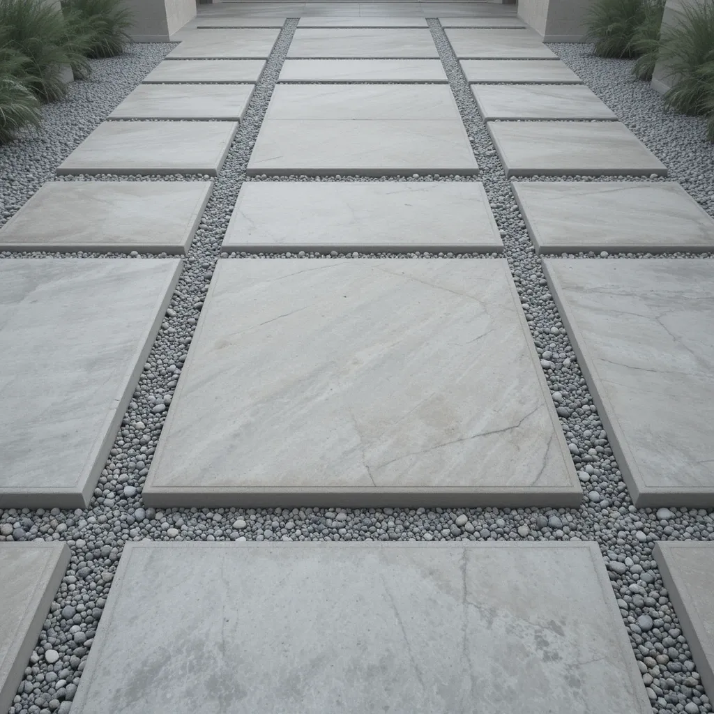 Large Concrete Slabs with Gravel