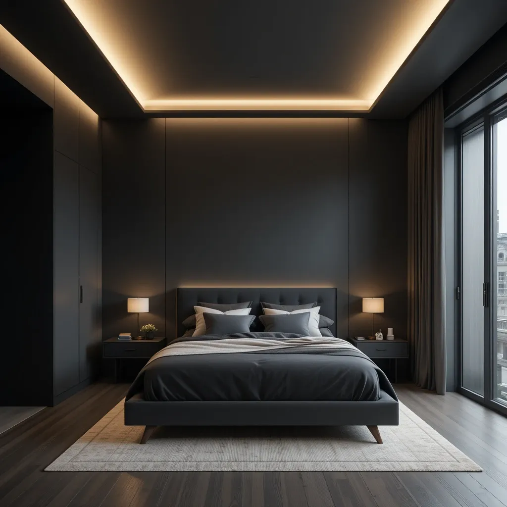 Matte Black Walls for a Subtle Look
