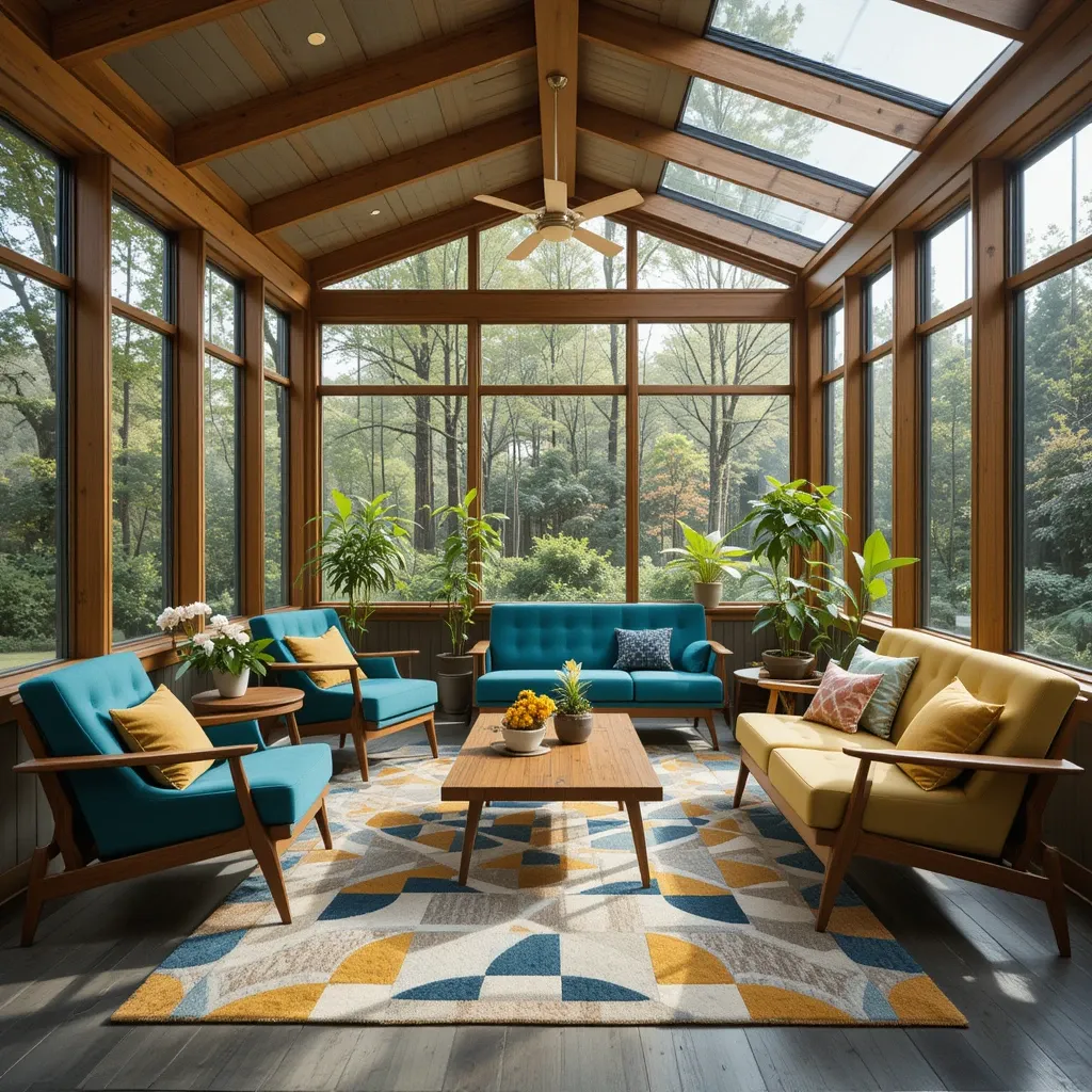 Mid-Century Modern Sunroom