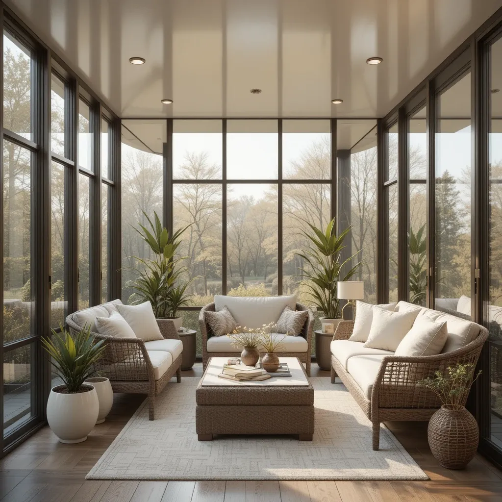 Mirrored Walls Sunroom