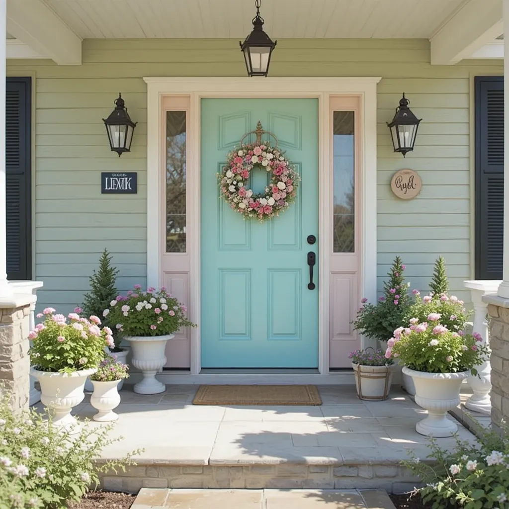 Pastel-Colored Front Door