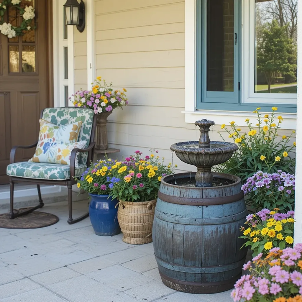 Rain Barrel Fountain