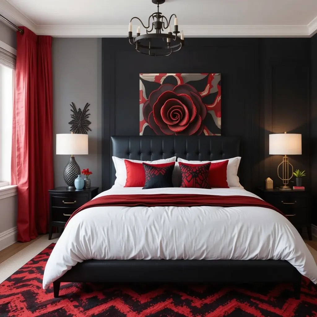 Red and Black Chevron Patterns