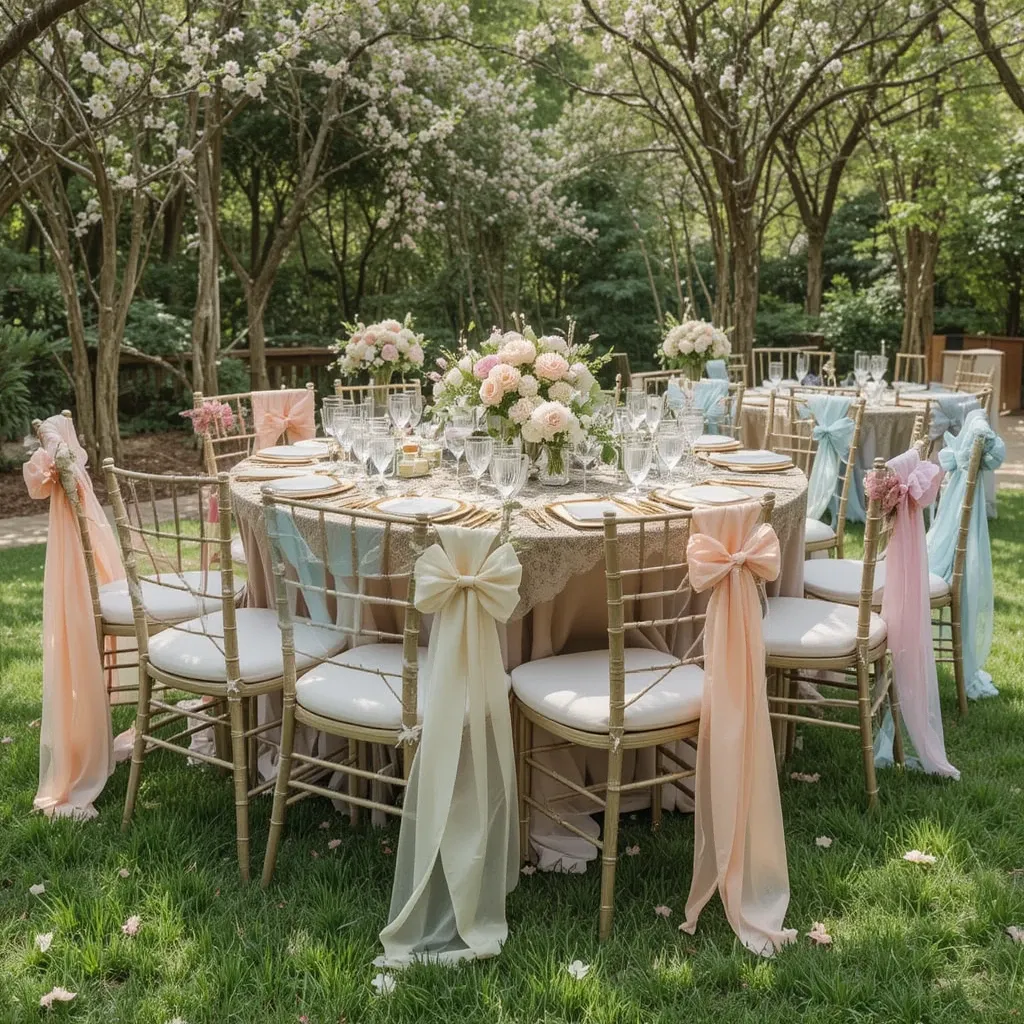 Ribbon-Wrapped Chairs