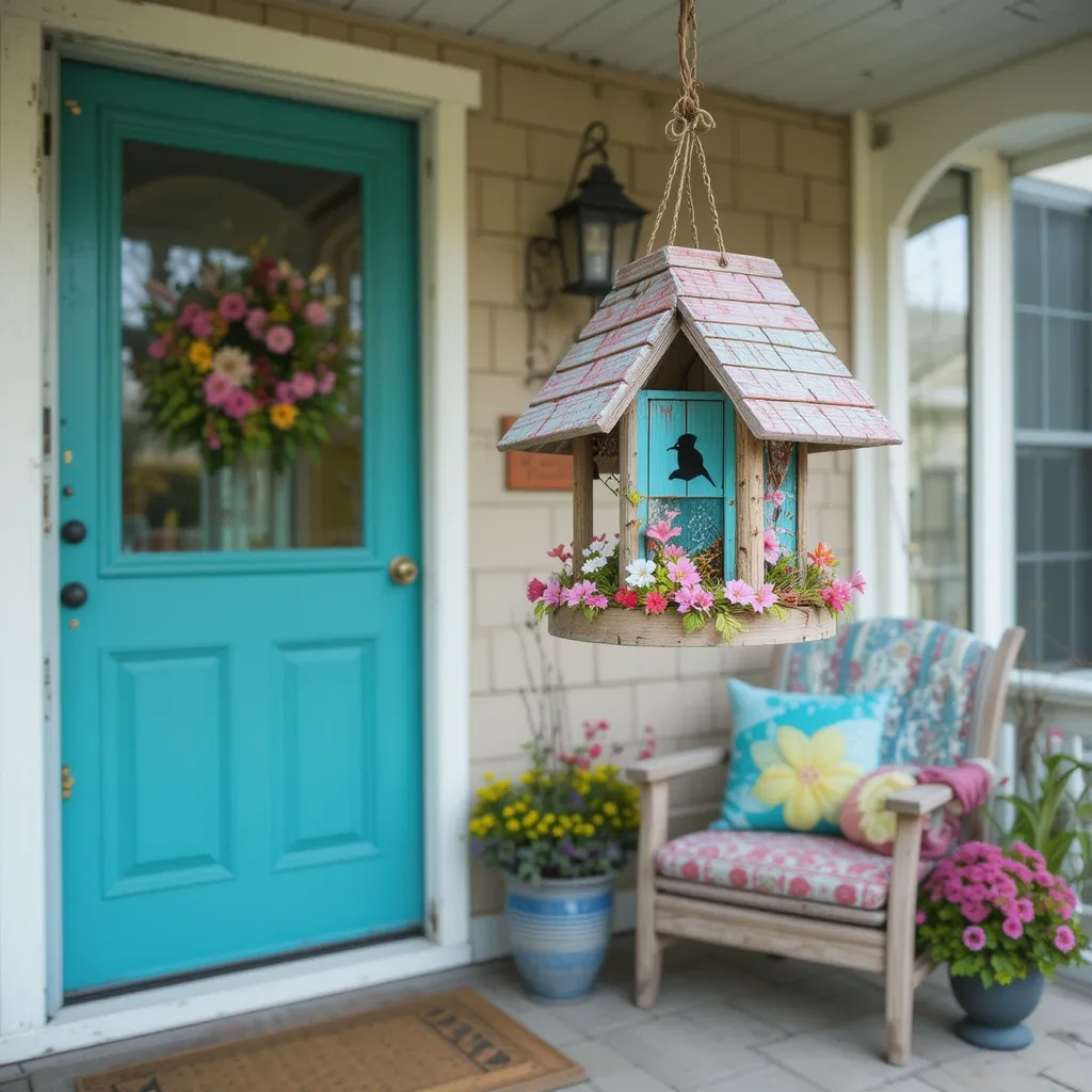 Rustic Wooden Bird Feeder
