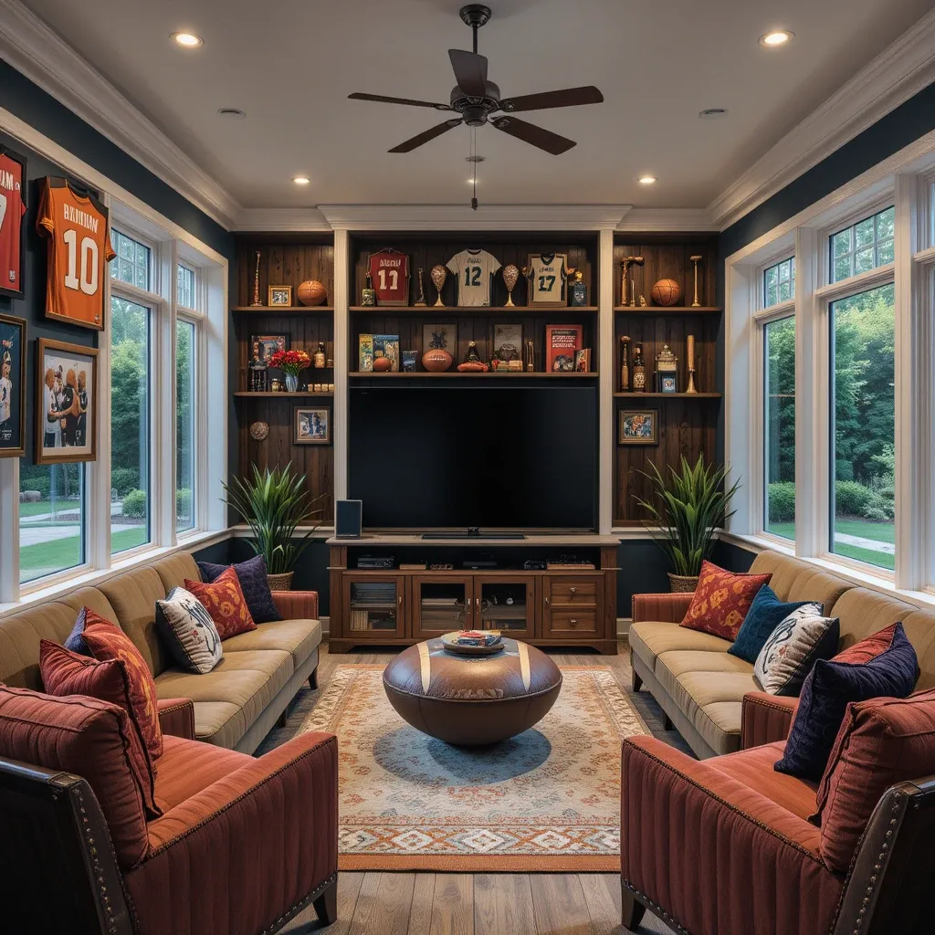 Sports-Themed Sunroom