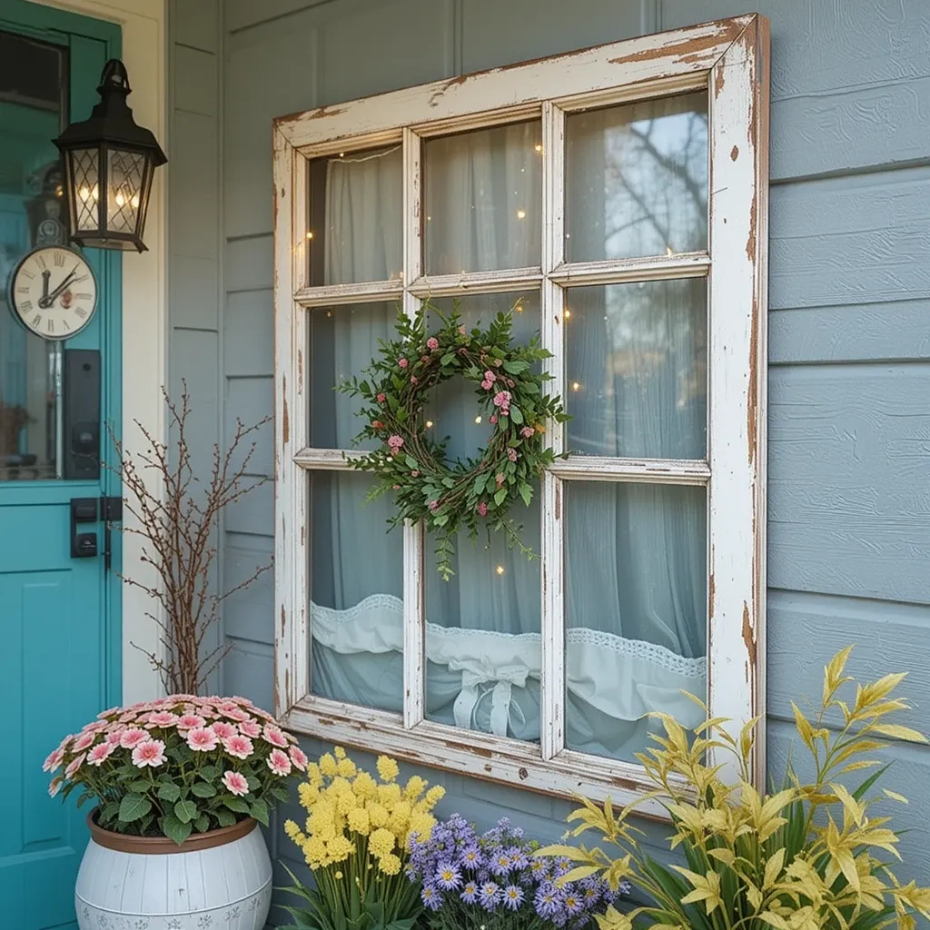 Upcycled Wooden Window Frame Decor