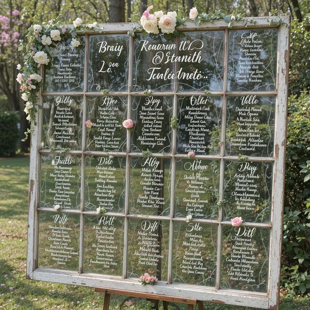 Vintage Windowpane Seating Chart