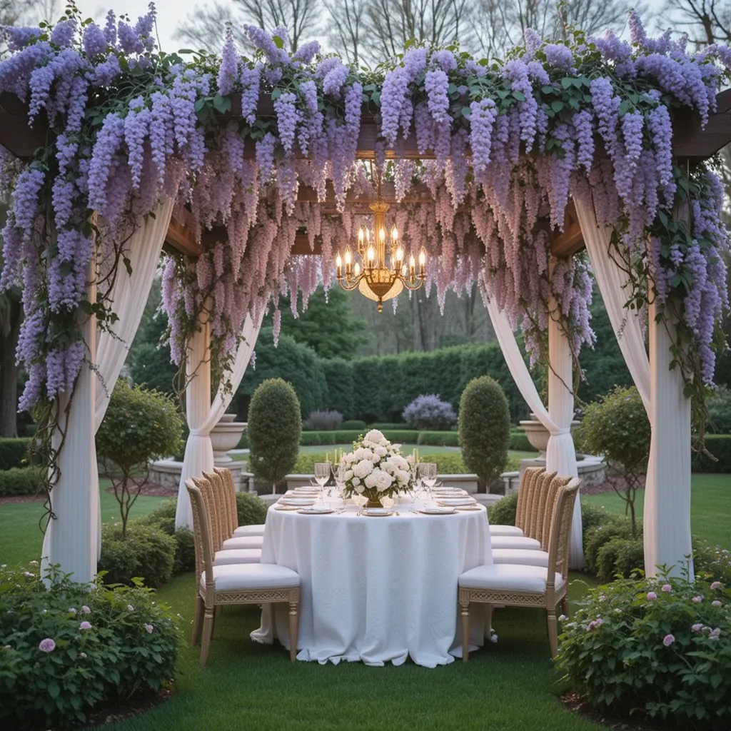 Wisteria-Draped Pergola
