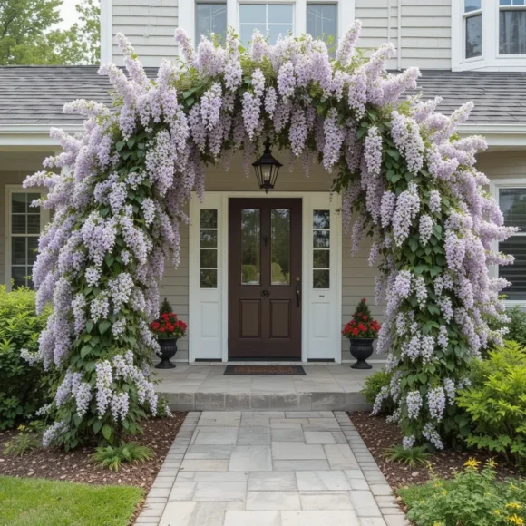 Arched Trellis Entryway