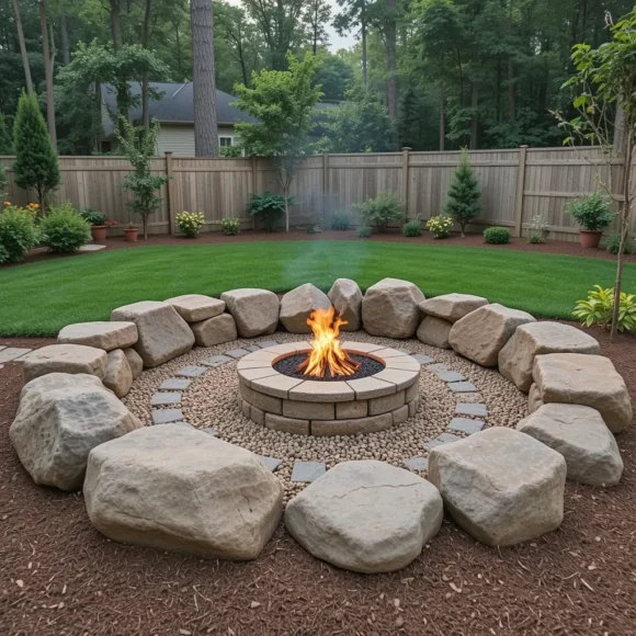 Boulder Circle Fire Pit Area