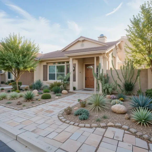 Desert-Inspired Paver Landscape