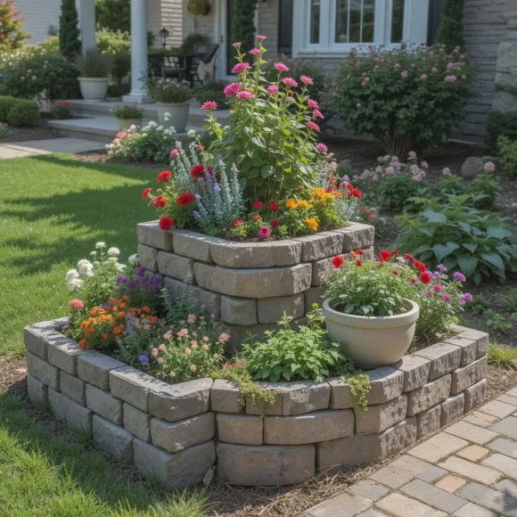 Multi-Tiered Paver Planters