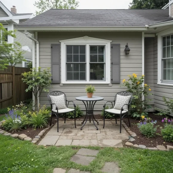 Small Patio with Bistro Set