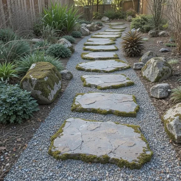 Stepping Stones with Moss Between