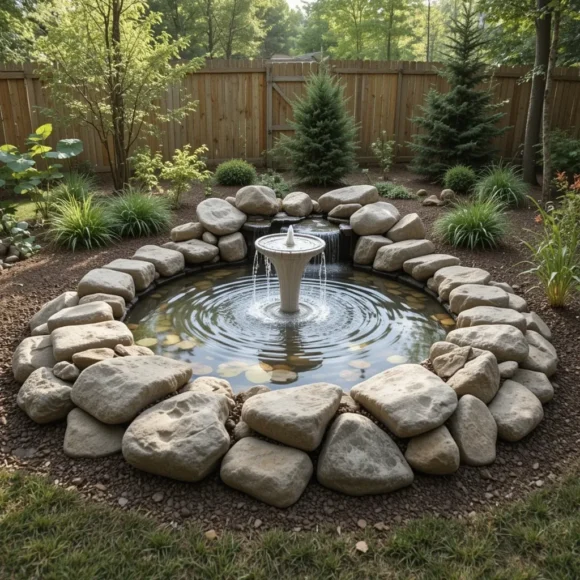 Water Feature with Rock Surround