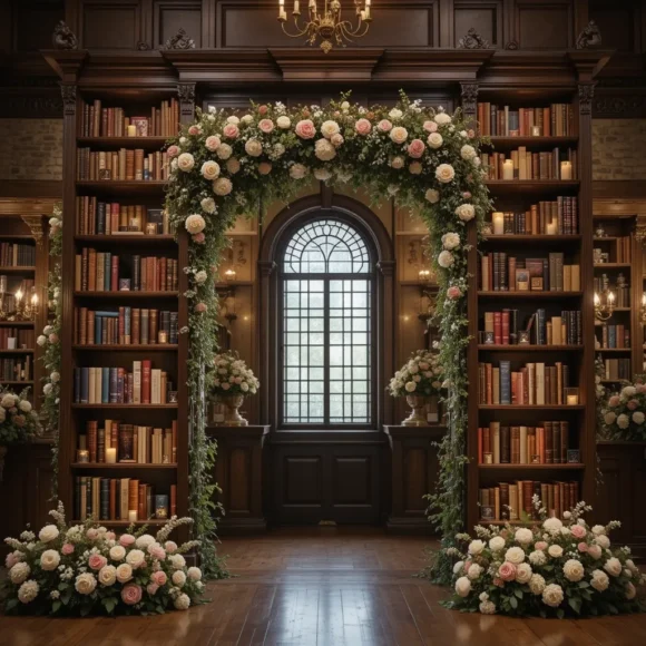 Bookcase Wedding Arch