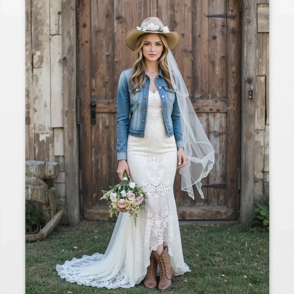 Country Chic Bridal Attire