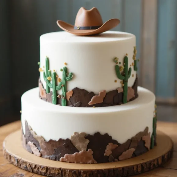 Cowboy-Inspired Wedding Cake