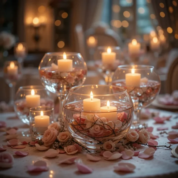 Floating Candles Centerpieces