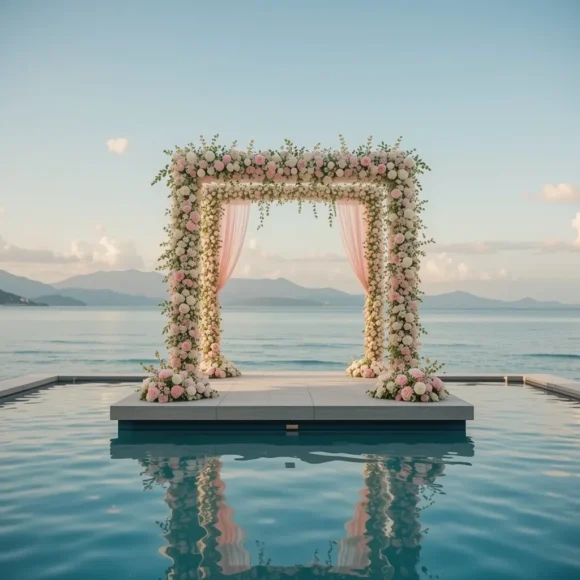 Floating Frame Arch in a Pool