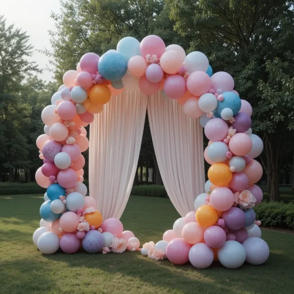 Oversized Hoop with Balloons