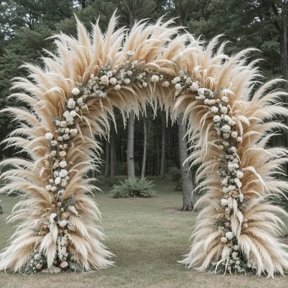 Pampas Grass Explosion Arch