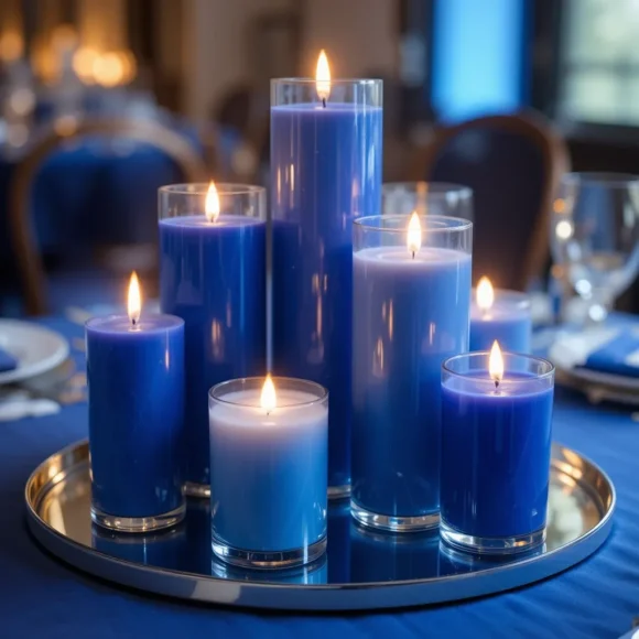 Royal Blue Candle Cluster